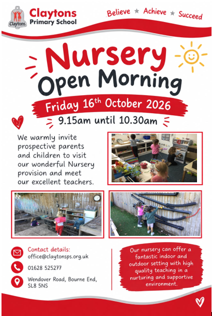 Come to our Nursery Open Morning